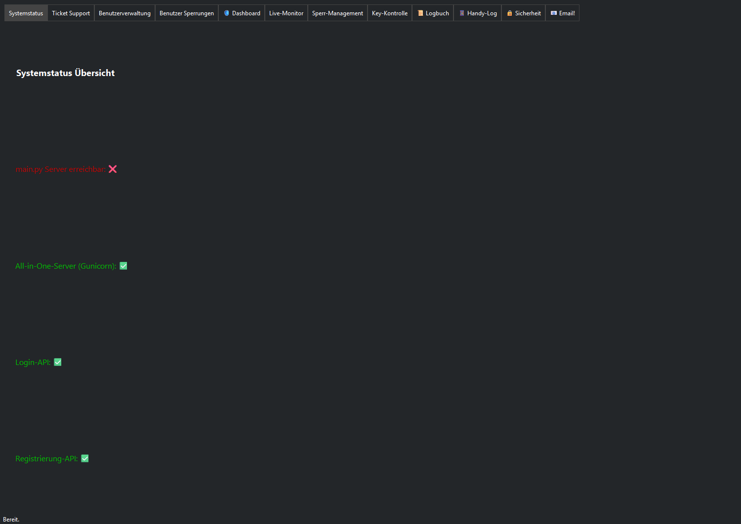 Admin Zentrale Preview